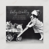   Canine Grooming Vierkante Visitekaartje (Voorkant)