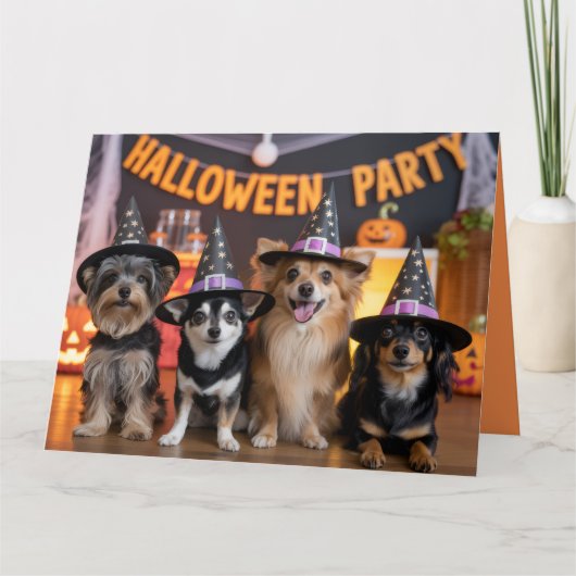 Canine Halloween Party Uitnodiging (Voorkant)