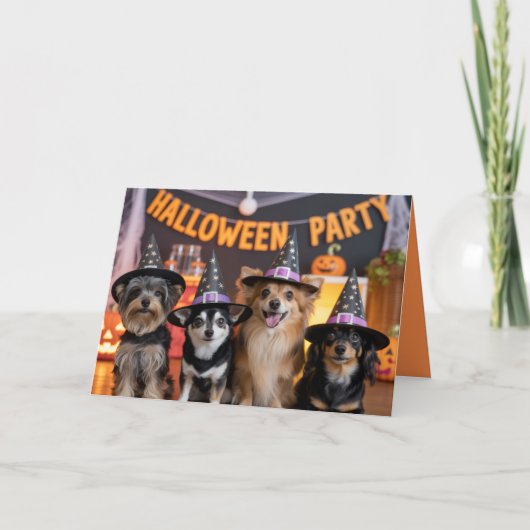 Canine Halloween Party Uitnodiging (Voorkant)