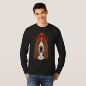 Canine Handler I Fireman Dog I Firefighter Basset T-shirt (Voorkant volledig)