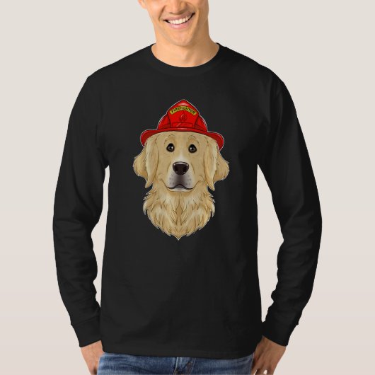 Canine Handler I Fireman Dog I Firefighter Golden T-shirt (Voorkant)