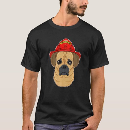 Canine Handler I Fireman Dog I Firefighter Puggle T-shirt (Voorkant)