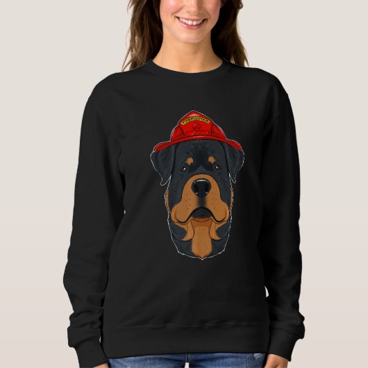 Canine Handler I Fireman Dog I Firefighter Rottwei Trui (Voorkant)