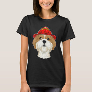 Canine Handler I Fireman Dog I Firefighter Shih Tz T-shirt