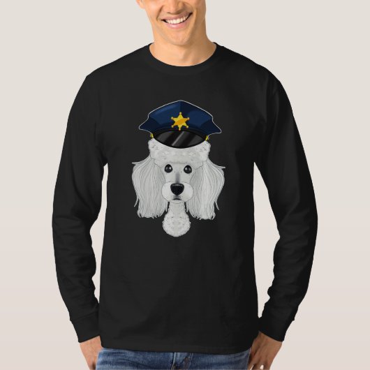 Canine Handler I Police Dog I Police Poodle T-shirt (Voorkant)