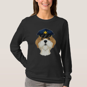 Canine Handler I Police Dog I Police Shih Tzu T-shirt