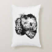 Canine Head schets Accent Kussen (Voorkant(Verticaal))