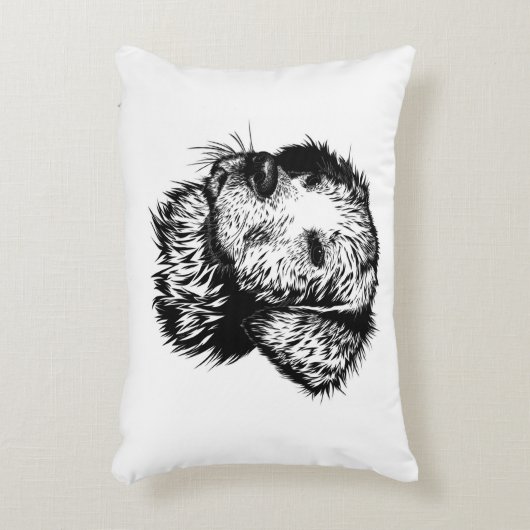 Canine Head schets Accent Kussen (Voorkant(Verticaal))