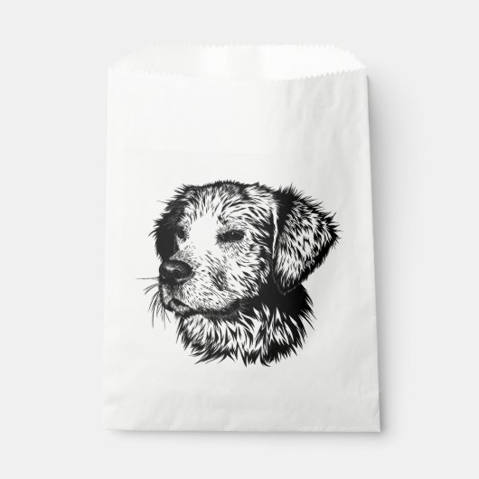 Canine Head schets Bedankzakje (Voorkant)