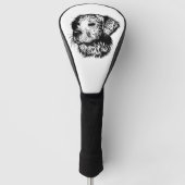 Canine Head schets Golfheadcover (Voorkant)