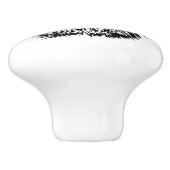 Canine Head schets Keramische Knop (Zijkant)