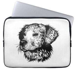 Canine Head schets Laptop Sleeve