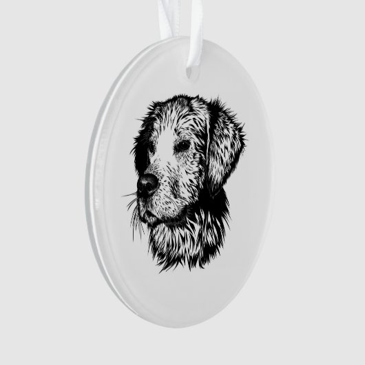 Canine Head schets Ornament (voorkant)