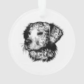 Canine Head schets Ornament (achterkant)