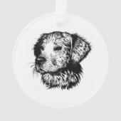 Canine Head schets Ornament (voorkant)