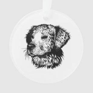 Canine Head schets Ornament