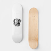 Canine Head schets Persoonlijk Skateboard (Voorkant)