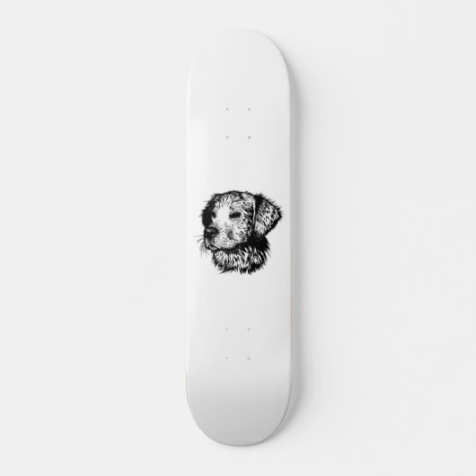 Canine Head schets Persoonlijk Skateboard (Voorkant)