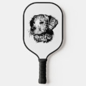 Canine Head schets Pickleball Paddle (Achterkant)