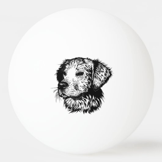 Canine Head schets Pingpongbal (Achterkant)