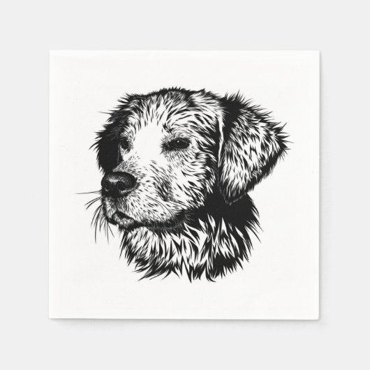 Canine Head schets Servet (Voorkant)