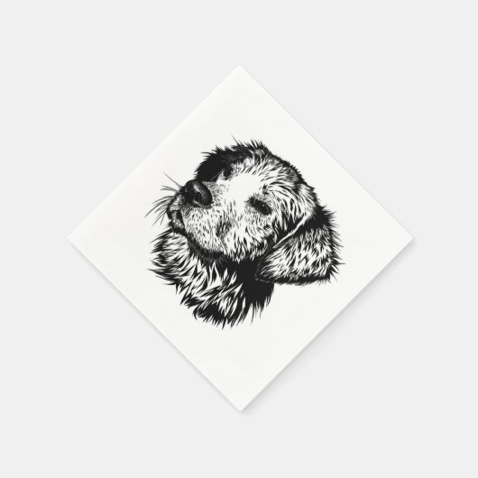 Canine Head schets Servet (Hoek)