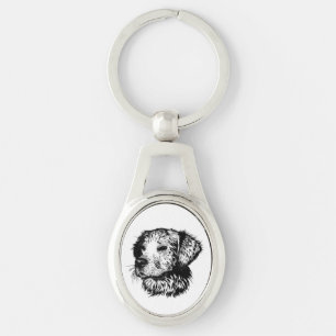 Canine Head schets Sleutelhanger