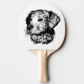 Canine Head schets Tafeltennisbatje (Achterkant)