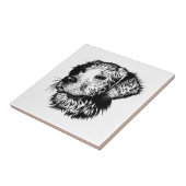 Canine Head schets Tegeltje (Zijkant)