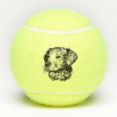 Canine Head schets Tennisballen (Achterkant)