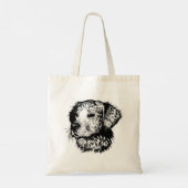 Canine Head schets Tote Bag (Achterkant)