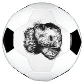 Canine Head schets Voetbal (Gedraaid)