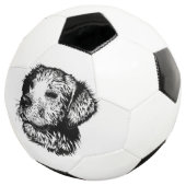 Canine Head schets Voetbal (Drie kwart)