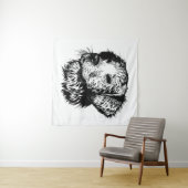 Canine Head schets Wandkleed (In Situ (horizontaal))