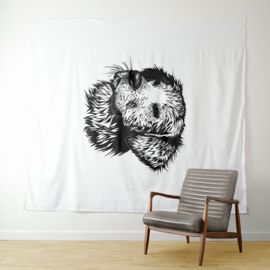 Canine Head schets Wandkleed (In Situ (horizontaal))