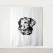 Canine Head schets Wandkleed (Voorkant)