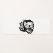 Canine Head schets Yogamat (Voorkant (horizontaal))