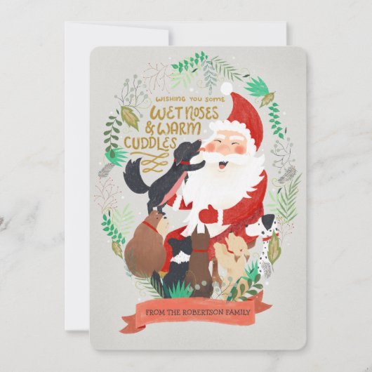 Canine Kerstfeestdag Kaart (Voorkant)