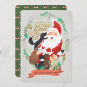 Canine Kerstfeestdag Kaart (Voorkant / Achterkant)