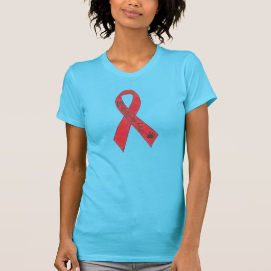 Canine Megaesophagus Support Ribbon T-Shirt (Voorkant)