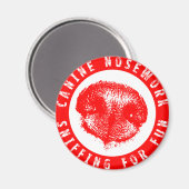 Canine neuswerk, Sniffen voor plezier Magneet (Voorkant / Achterkant)
