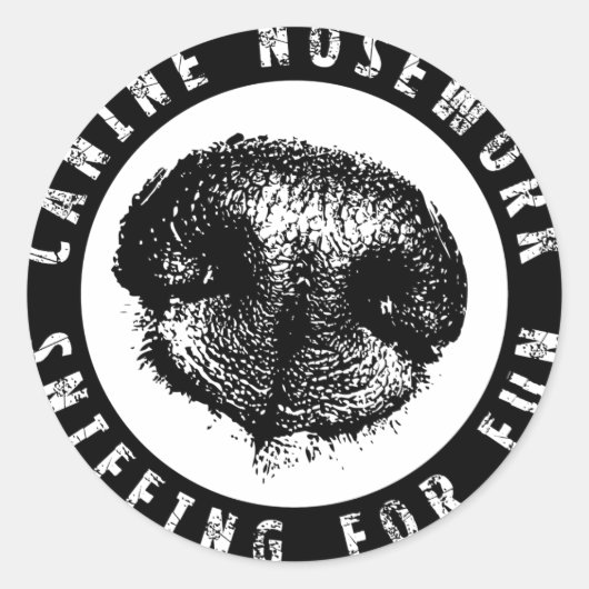 Canine neuswerk, Sniffen voor plezier Ronde Sticker (Voorkant)