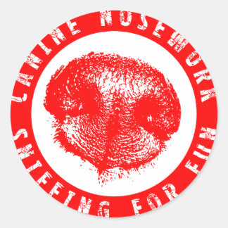 Canine neuswerk, Sniffen voor plezier Ronde Sticker