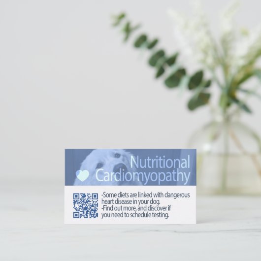 Canine Nutritional Cardiomyopathie May 2019 update Visitekaartje (Staand voorkant)