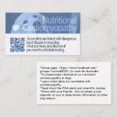 Canine Nutritional Cardiomyopathie May 2019 update Visitekaartje (Voorkant / Achterkant)