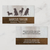 Canine Pack | Dog-opleiding | Achtergrond hout Visitekaartje (Voorkant / Achterkant)