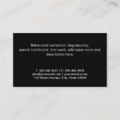 Canine Pack | Dog-opleiding | Achtergrond hout Visitekaartje (Achterkant)