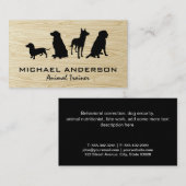 Canine Pack | Dog-opleiding | Achtergrond hout Visitekaartje (Voorkant / Achterkant)