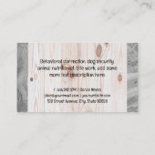 Canine Pack | Dog-opleiding | Hout | Marmer Visitekaartje (Achterkant)