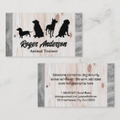 Canine Pack | Dog-opleiding | Hout | Marmer Visitekaartje (Voorkant / Achterkant)